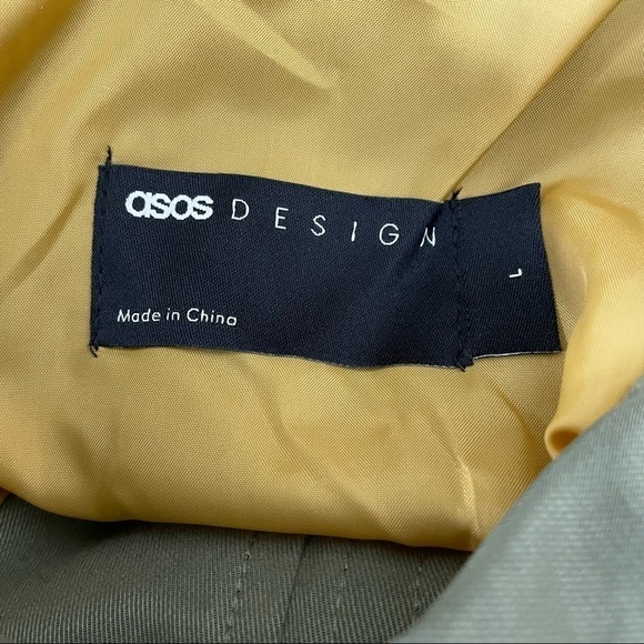 Asos Design oversized bomber jacket green large - Picture 6 of 7